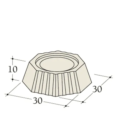 Esquema acotado de una reducción diámetro 180 mm a diámetro 160 mm para acumulador Durasic