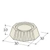 Esquema acotado de una reducción diámetro 180 mm a diámetro 160 mm para acumulador Durasic