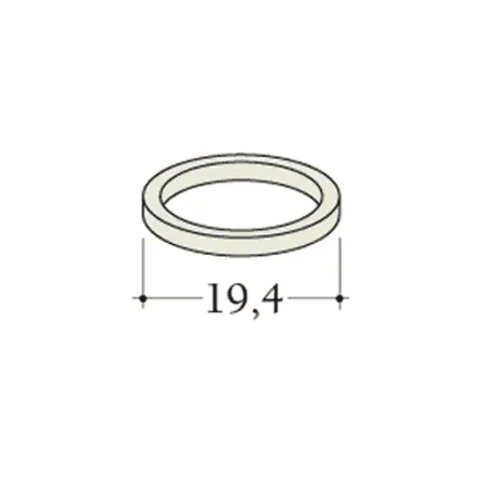 Dimensioned diagram of an assembly ring for Durasic accumulator diameter 160 mm