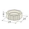 Esquema acotado de un módulo acumulador Durasic recto 8 cm diámetro 160 mm