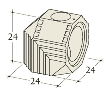 Esquema acotado de un codo 90° con orificio frontal diámetro 160 mm para acumulador Durasic
