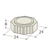 Esquema acotado de un tramo recto 8 cm diámetro 160 mm para acumulador Durasic