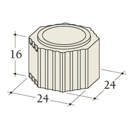 Dimensioned diagram of a 16 cm straight element diameter 160 mm for Durasic accumulator