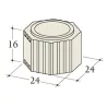 Esquema acotado de un tramo recto 16 cm diámetro 160 mm para acumulador Durasic