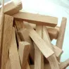 Details of small wooden wedges for masonry and tiling