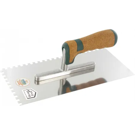 Platoir à denture sans rivets en inox - manche liège