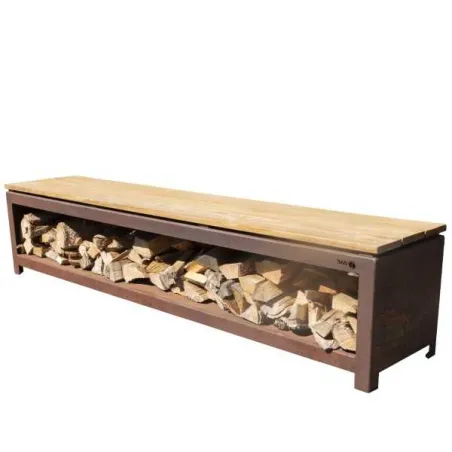 Banc de jardin - En acier et bois