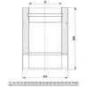 Doble pared aislado - Esquema longitud 250 mm