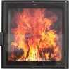 Pack Pisla serie 601 negra - Sin puerta de horno - Puerta de hogar HTT 601