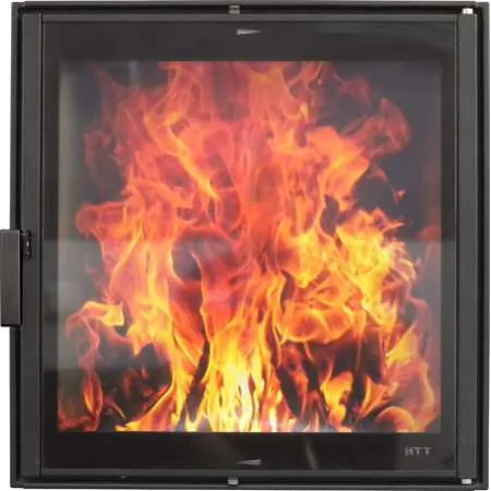 Pack Pisla serie 601 negra - Con puerta de horno - Puerta de hogar HTT 601