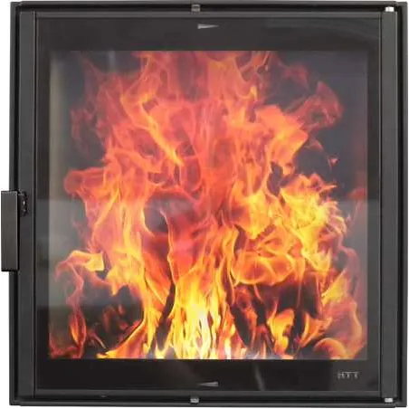 Pack Pisla serie 601 negra - Con puerta de horno - Puerta de hogar HTT 601