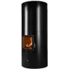 Poêle de masse colonne 1650 mm Noir brillant