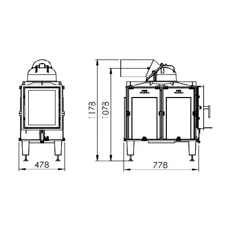 Esquema hogar de fundición Eurotherm 12