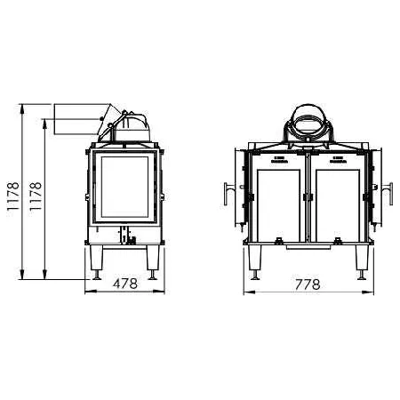 Diagram of Eurotherm 12 Tunnel firebox