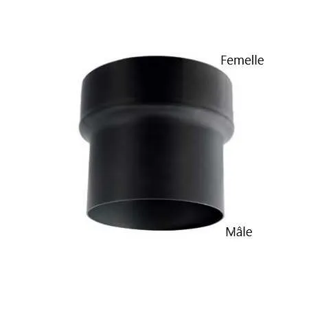 Detail of female / male reducer - 2 mm painted steel flue