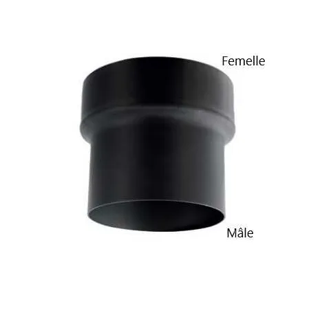 Detail of female / male reducer - 2 mm painted steel flue