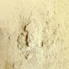 Detalle arcilla pura amarilla en polvo