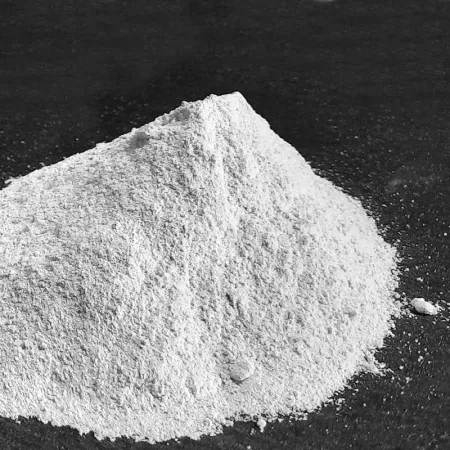 Small heap of white clay finishing render