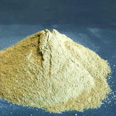 Montoncito de enlucido de acabado amarillo de arcilla