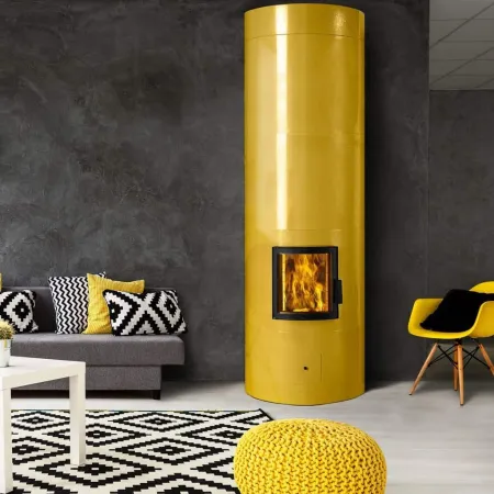 Kit Poêle de masse rond émaillé "Aida" 1,4 kW 
