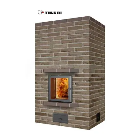 Sofia masonry heater - Nordic Shadow finish