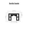 Schéma poêle de masse Sofia - Sortie haute