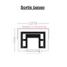 Sofia masonry heater diagram - Bottom flue outlet