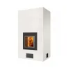 "Sofia" masonry heater kit 56 kW - White render - Bottom flue outlet