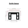 Amanda heater diagram - Bottom flue outlet