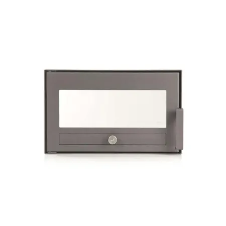 Puerta de horno de acero gris