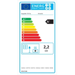 Fiche énergétique du poêle de masse Finlandais en Kit Amanda