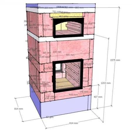Hogar de masa XL para estufa de masa grande versión Tunnel con horno