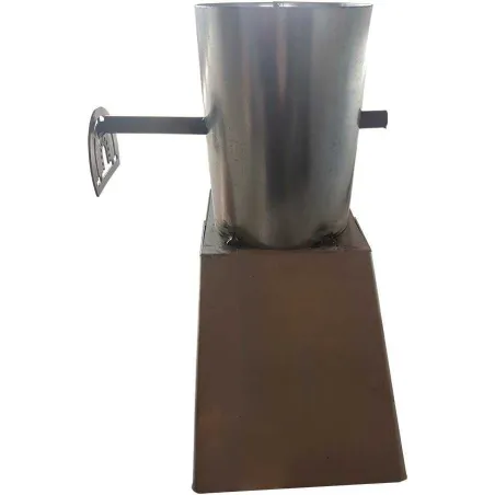 Stainless steel flue hood for wood-fired ovens