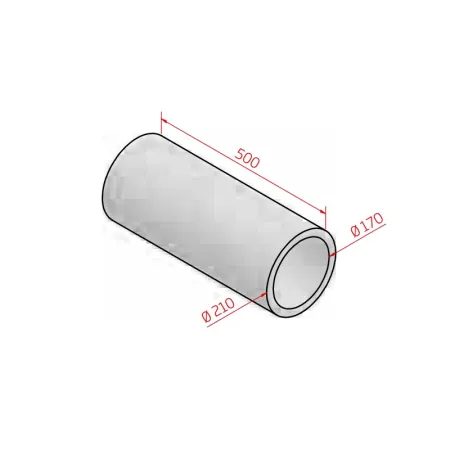 Manguito refractario aislante Ø 160 mm - Esquema