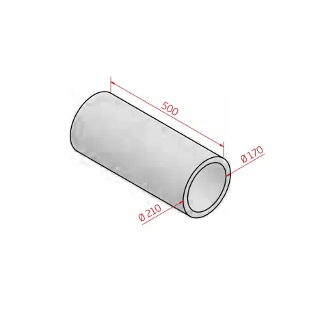 Insulating refractory sleeve Ø 160 mm - Diagram