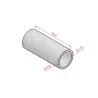 Insulating refractory sleeve Ø 160 mm - Diagram