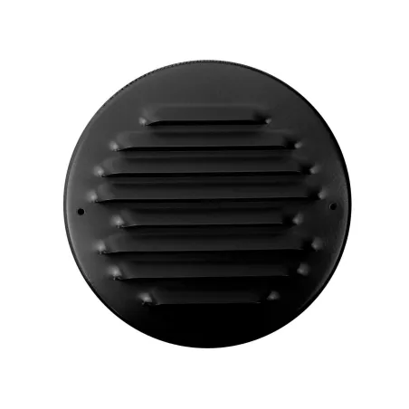 Grille ronde de ventilation en aluminium - Noire