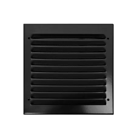 Square aluminium ventilation grille - Black