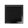 Square aluminium ventilation grille - Black
