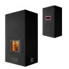 Poêle de masse en Kit "Amanda" avec four opposé - Enduit Noir