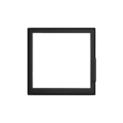 Porte de foyer en acier noir