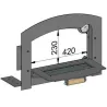 Dimensioned diagram of the Remus oven kit door