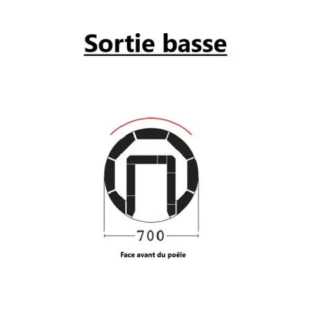 Schéma Aida - Sortie des fumées basse