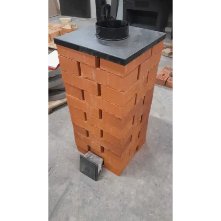 Starter kit for an additional chimney flue for Finnish masonry heater kits
