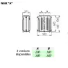 Diagram of NHK-A cast iron heat recovery unit