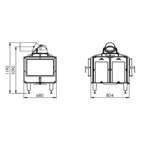 Hogar de fundición pasante Firetherm 12 Automático - 15,5 kW / 16 kg