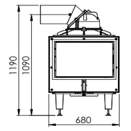 Firetherm 12 Automatic see-through cast iron firebox - 15.5 kW / 16 kg