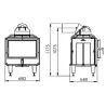 Diagram of Firetherm 10 cast iron firebox - 12 kW / 12.5 kg