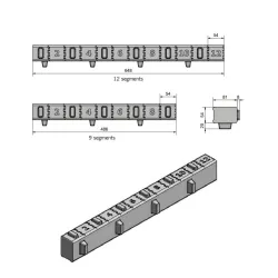Brique injecteur pour chambre de combustion - 12 segments