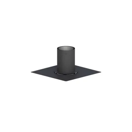 Black finishing plate for flexible flue liner